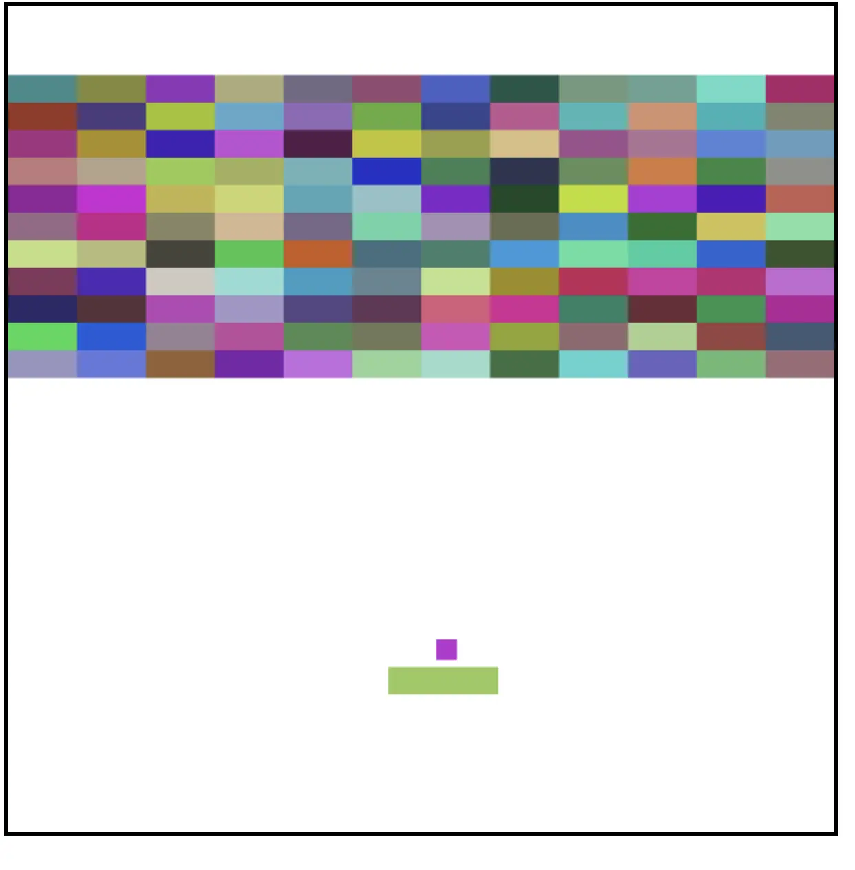 Screen cap of pure JS breakout game