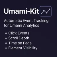 Tracking custom events without cookies or a tag manager using umami-kit